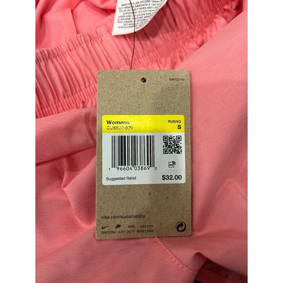 Nike Womens NWT Dri Fit Running Shorts S Pink Coral - Picture 6 of 9